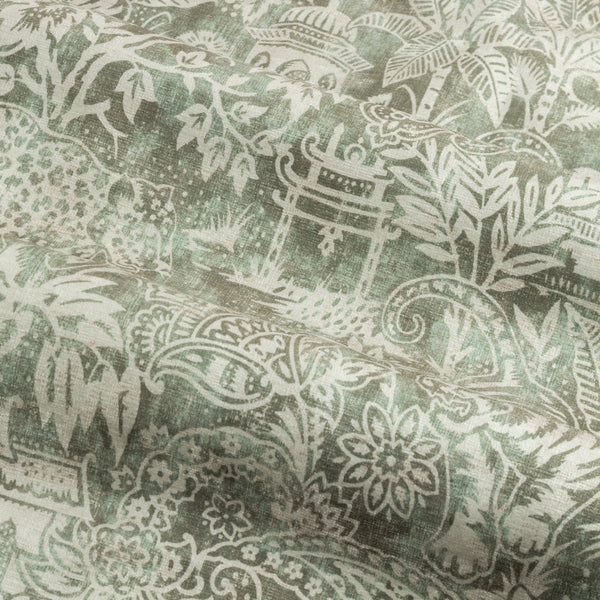 Bengal 117x137 Eyelet Curtains Sage - Canwell Interiors Limited - Riva