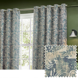 Bengal 167x137 Eyelet Curtains Wedgewood - Canwell Interiors Limited - Riva