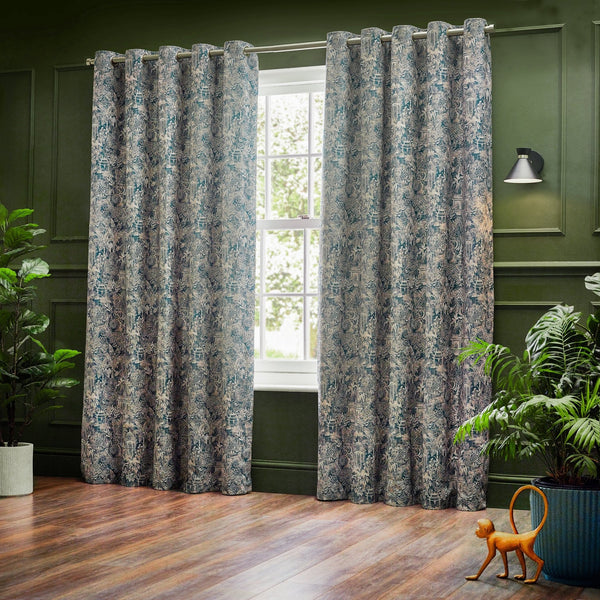 Bengal 167x137 Eyelet Curtains Wedgewood - Canwell Interiors Limited - Riva