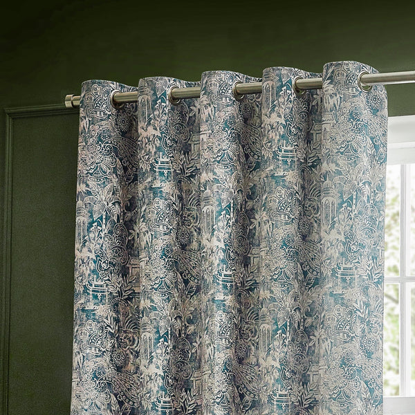 Bengal 228x182 Eyelet Curtains Wedgewood - Canwell Interiors Limited - Riva