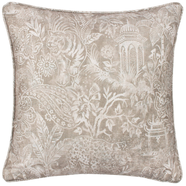 Bengal 50x50 Feather Filled Cushion Linen - Canwell Interiors Limited - Riva