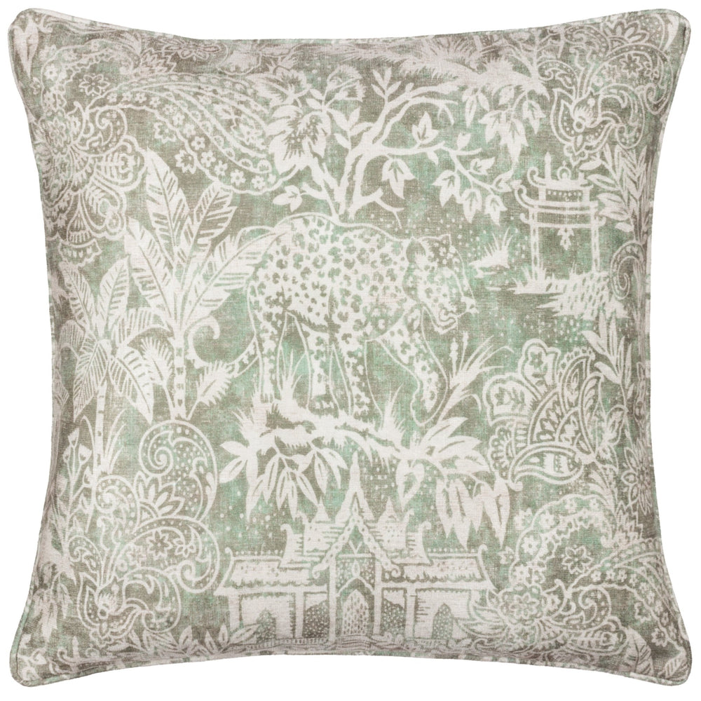 Bengal 50x50 Feather Filled Cushion Sage - Canwell Interiors Limited - Riva
