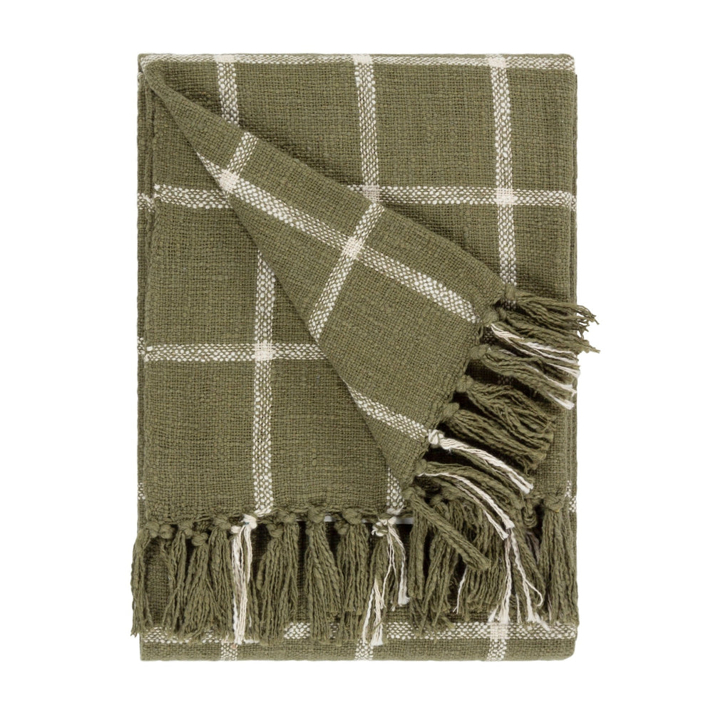 Beni 130x180 Throw Moss/natural - Canwell Interiors Limited - Riva