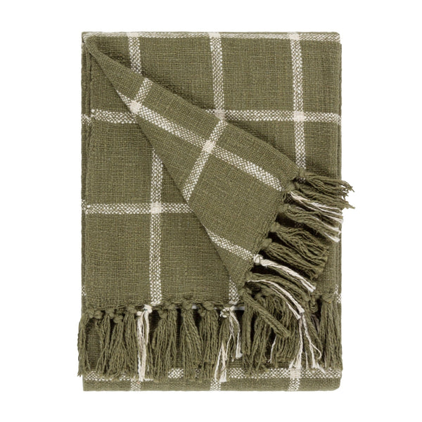 Beni 130x180 Throw Moss/natural - Canwell Interiors Limited - Riva