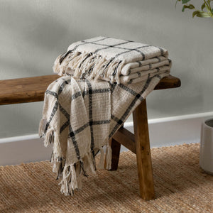 Beni 130x180 Throw Natural/black - Canwell Interiors Limited - Riva