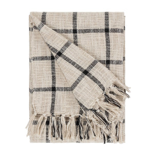Beni 130x180 Throw Natural/black - Canwell Interiors Limited - Riva