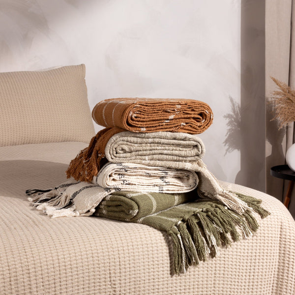 Beni 130x180 Throw Natural/black - Canwell Interiors Limited - Riva