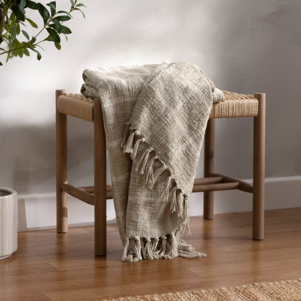 Beni 130x180 Throw Stone/natural - Canwell Interiors Limited - Riva