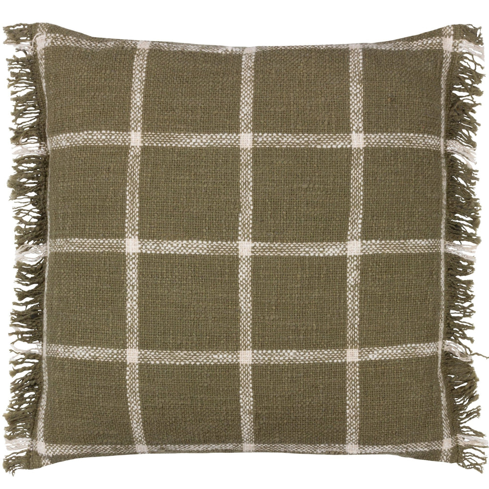 Beni 45x45 Feather Filled Cushion Moss/natural - Canwell Interiors Limited - Riva