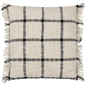 Beni 45x45 Feather Filled Cushion Natural/black - Canwell Interiors Limited - Riva