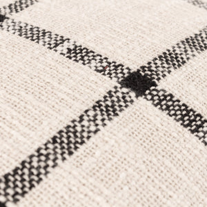 Beni 45x45 Feather Filled Cushion Natural/black - Canwell Interiors Limited - Riva