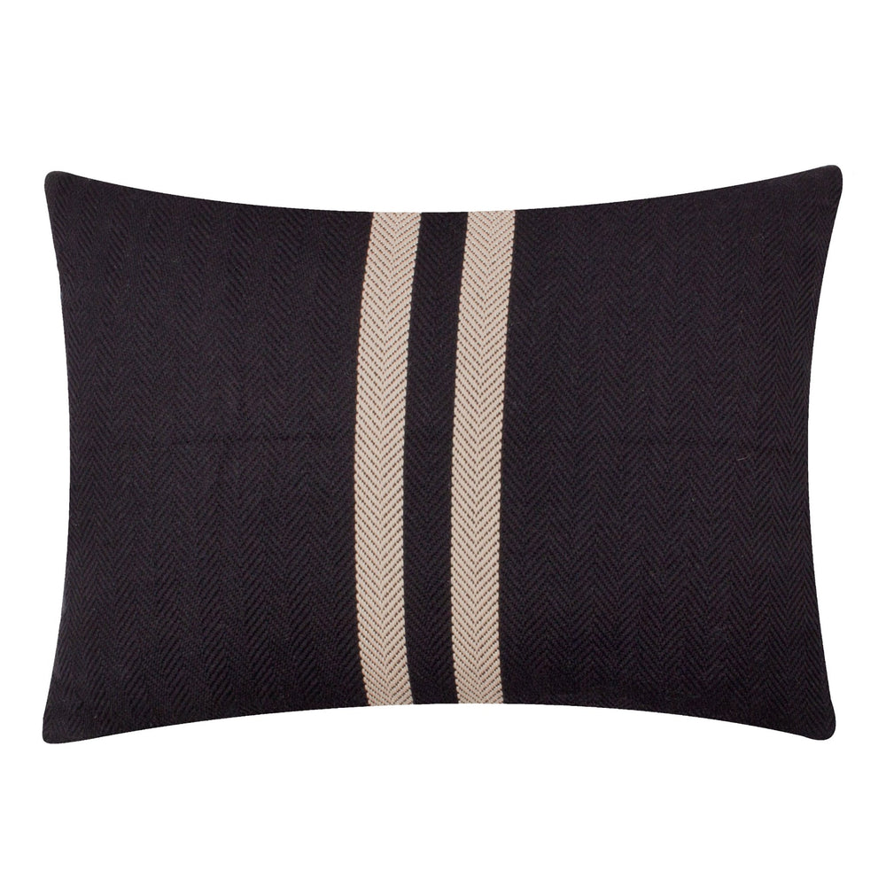 Benton 40x50 Feather Filled Cushion Black - Canwell Interiors Limited - Riva