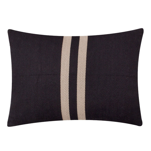 Benton 40x50 Feather Filled Cushion Black - Canwell Interiors Limited - Riva
