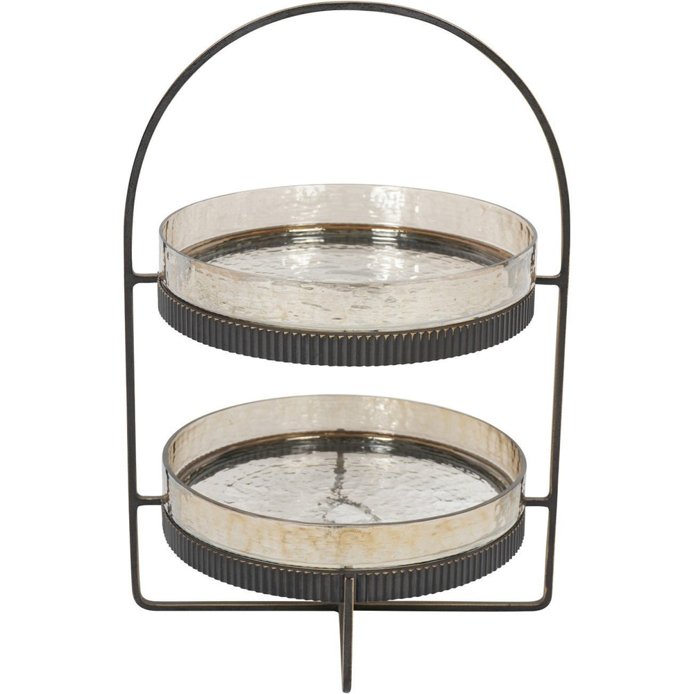 Beresford Glass Two Tier Cake Stand - XShowhome Limited - Libra