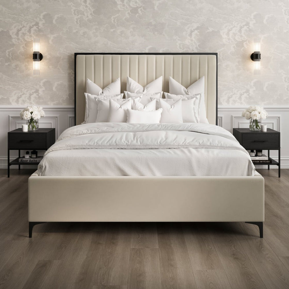 Berkeley Cream & Black Double Bed - Canwell Interiors Limited - Canwell