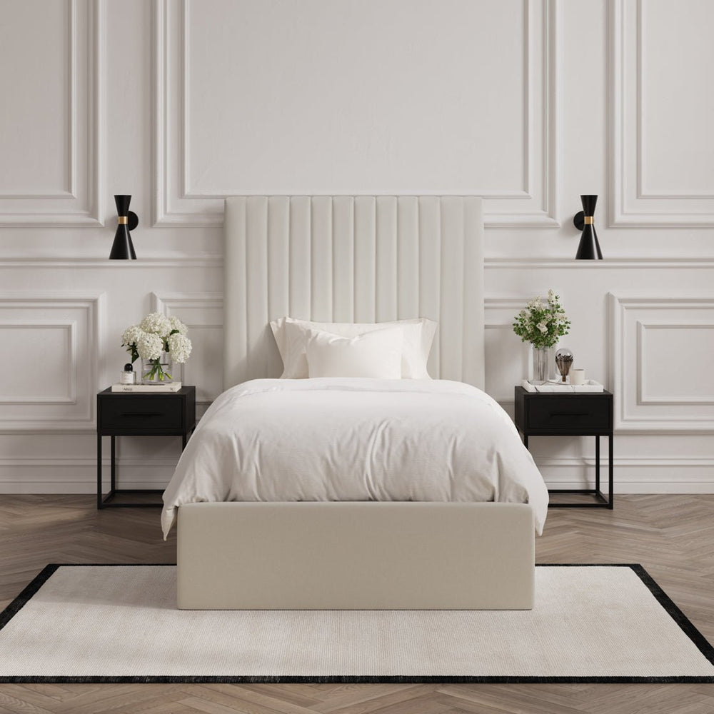 Berlin Milk Tall Ottoman Single Bed - Canwell Interiors Limited - Canwell