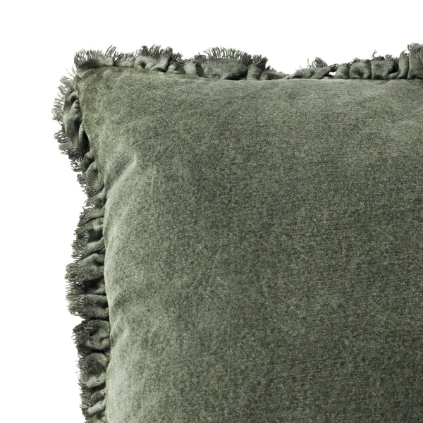 Bertie 45x45 Feather Filled Cushion Moss - Canwell Interiors Limited - Riva