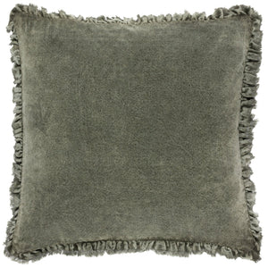 Bertie 45x45 Feather Filled Cushion Moss - Canwell Interiors Limited - Riva
