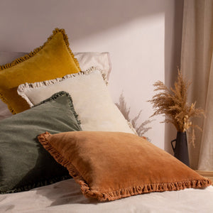 Bertie 45x45 Feather Filled Cushion Moss - Canwell Interiors Limited - Riva