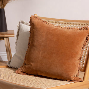 Bertie 45x45 Feather Filled Cushion Rust - Canwell Interiors Limited - Riva