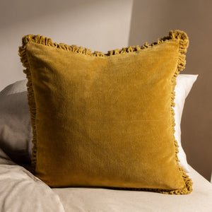 Bertie 45x45 Feather Filled Cushion Saffron - Canwell Interiors Limited - Riva