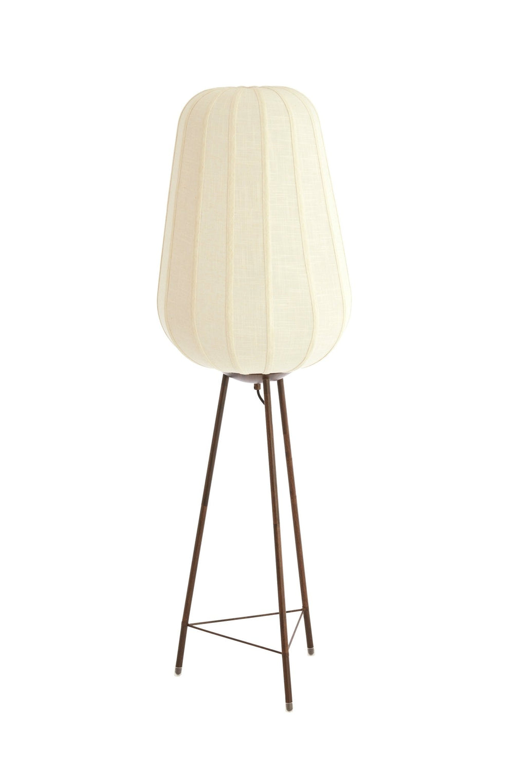 BIBURY Floor Lamp — Wood Dark Brown & White - Canwell Interiors Limited - Light & Living