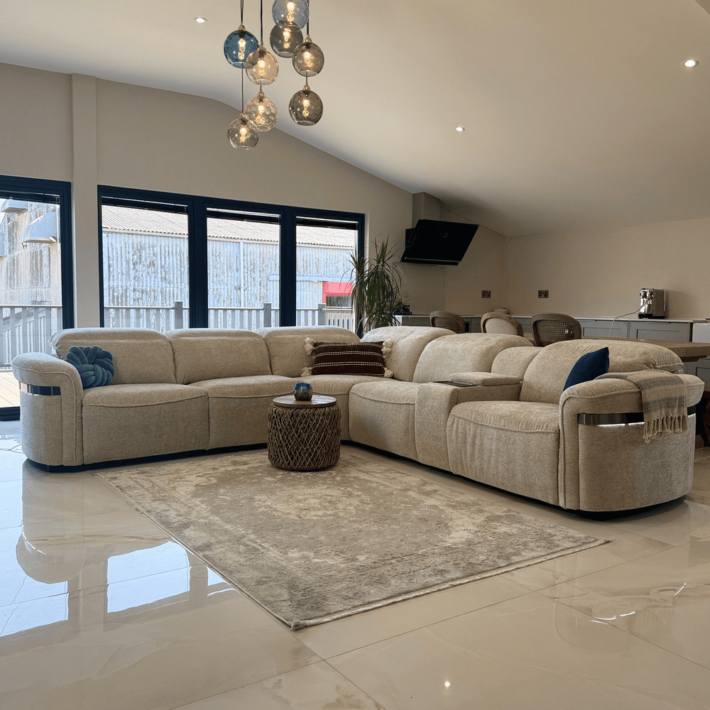 Bicester Electric Recliner Sofa Beige Large Corner - XShowhome Limited - Xshowhome