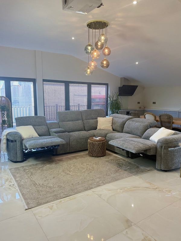 Bicester Electric Recliner Sofa Grey Large Corner - XShowhome Limited - Xshowhome