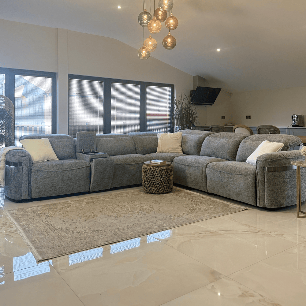 Bicester Electric Recliner Sofa Grey Large Corner - XShowhome Limited - Xshowhome