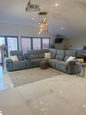 Bicester Electric Recliner Sofa Grey Large Corner - XShowhome Limited - Xshowhome
