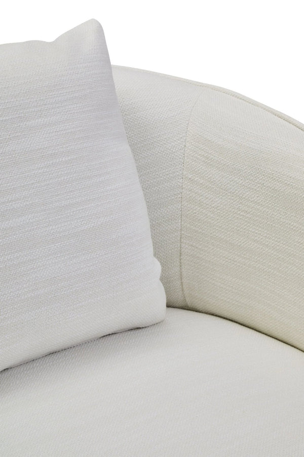 Bilani Cream Linen Effect Curved Chair - XShowhome Limited - Xshowhome