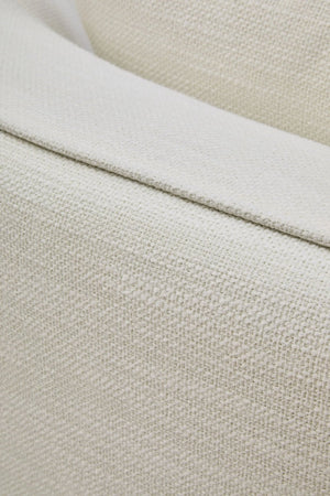 Bilani Cream Linen Effect Curved Chair - XShowhome Limited - Xshowhome