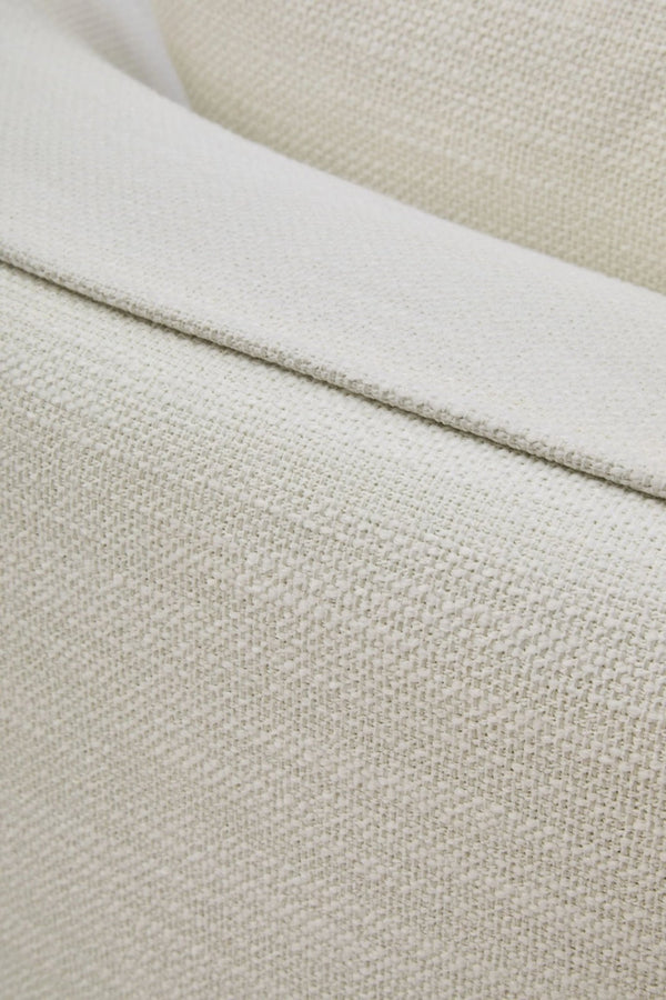 Bilani Cream Linen Effect Curved Chair - XShowhome Limited - Xshowhome