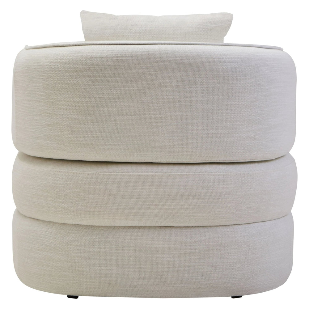 Bilani Cream Linen Effect Curved Chair - XShowhome Limited - Xshowhome