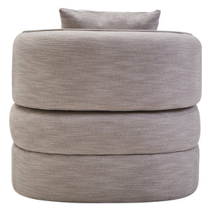 Bilani Grey Linen Effect Curved Chair - Canwell Interiors Limited - Xshowhome