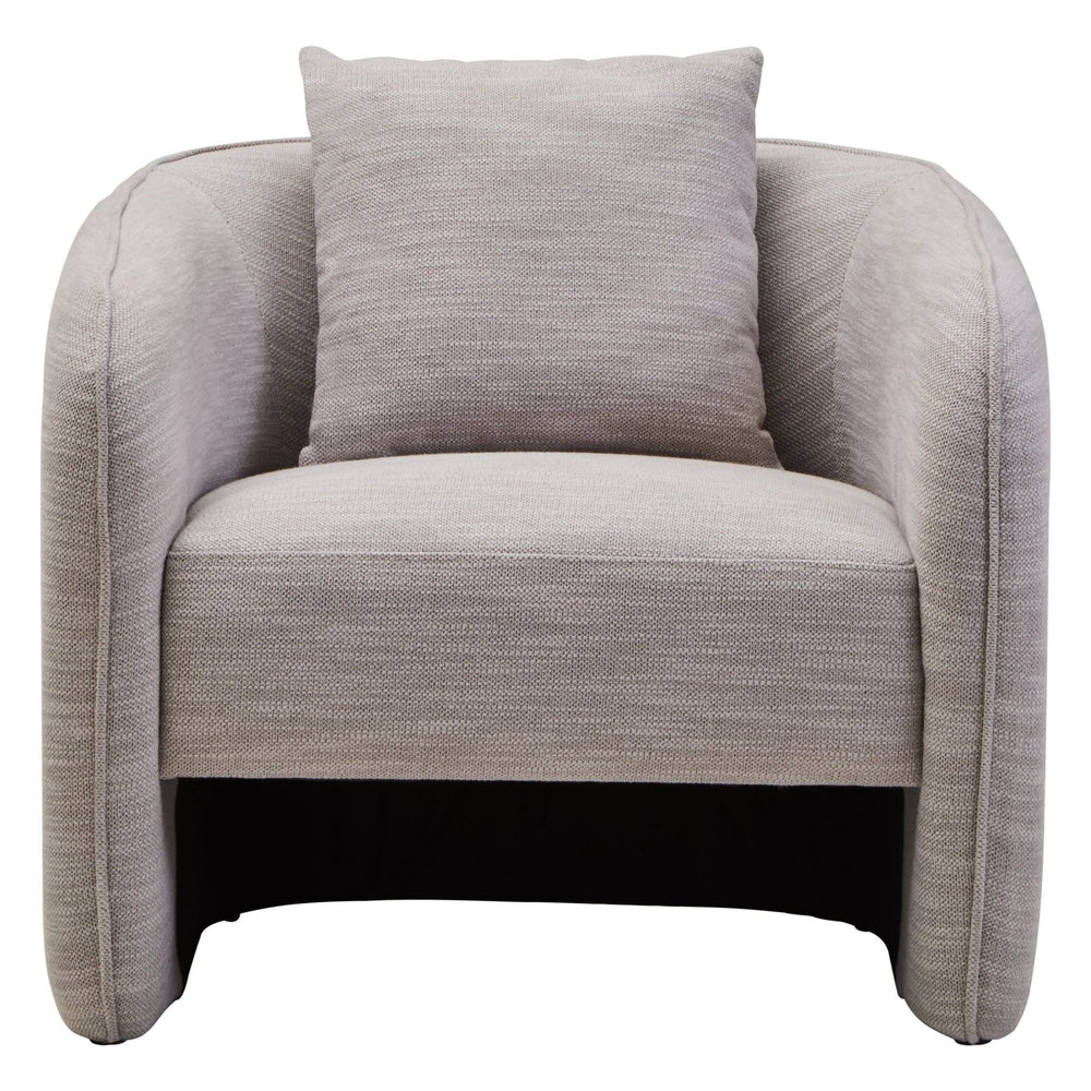 Bilani Grey Linen Effect Curved Chair - XShowhome Limited - Xshowhome