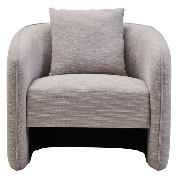 Bilani Grey Linen Effect Curved Chair - XShowhome Limited - Xshowhome