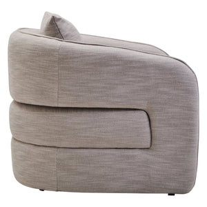 Bilani Grey Linen Effect Curved Chair - XShowhome Limited - Xshowhome