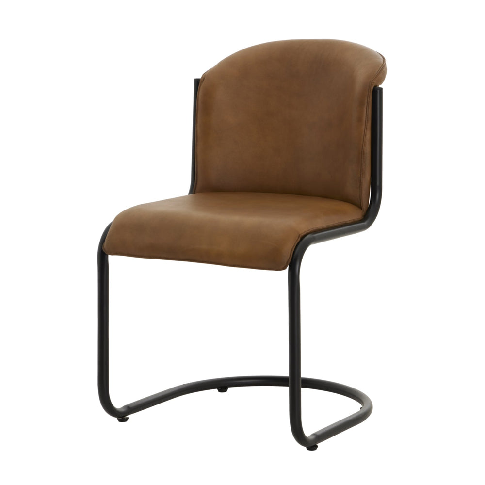 Billy Leather Curved Dining Chair - Canwell Interiors Limited - Hills
