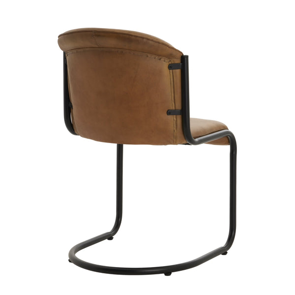 Billy Leather Curved Dining Chair - Canwell Interiors Limited - Hills