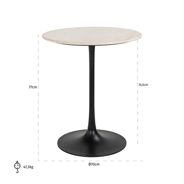 Bistro Table Tavolo Round (black) - Canwell Interiors Limited - Richmond