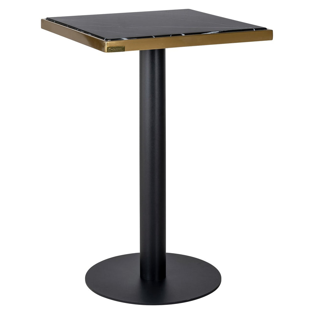 Bistro table Zenza black/gold 50x50 - Canwell Interiors Limited - Richmond