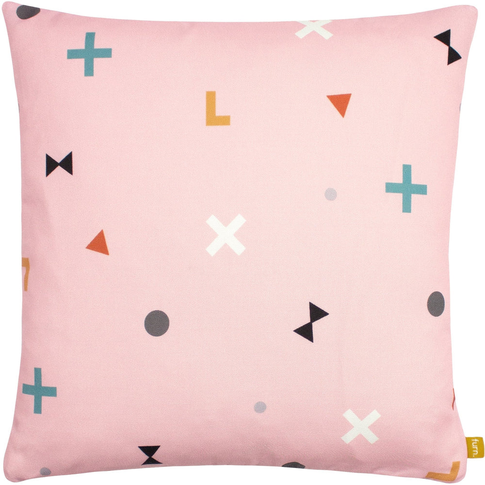 Bitsa 43x43 Feather Filled Cushion Blush - Canwell Interiors Limited - Riva