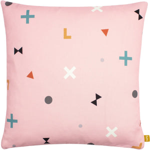 Bitsa 43x43 Feather Filled Cushion Blush - Canwell Interiors Limited - Riva