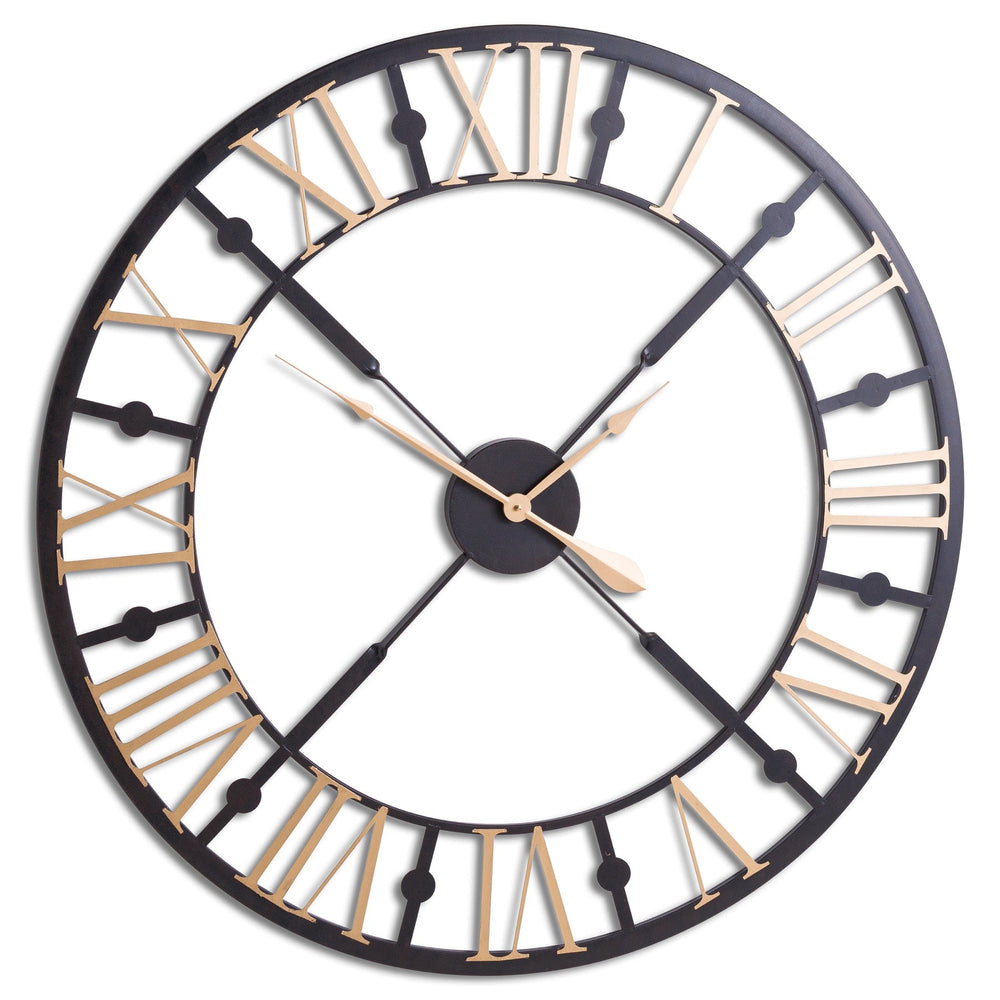 Black and Gold Skeleton Clock - Canwell Interiors Limited - Hills