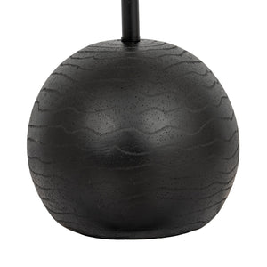 Black Cannon Floor Lamp With Hessian Shade - Canwell Interiors Limited - Hills