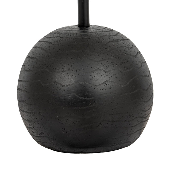 Black Cannon Floor Lamp With Hessian Shade - Canwell Interiors Limited - Hills