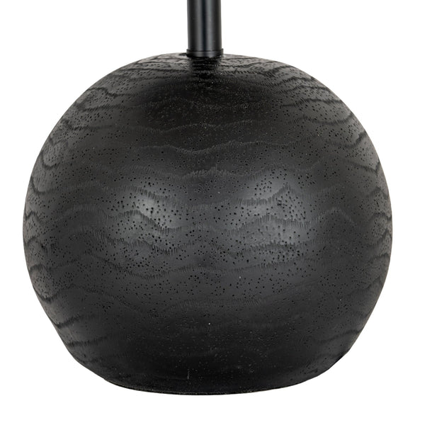 Black Cannon Table Lamp With Hessian Shade - Canwell Interiors Limited - Hills