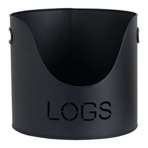 Black Finish Logs and Kindling Buckets & Matchstick Holder - Canwell Interiors Limited - Hills