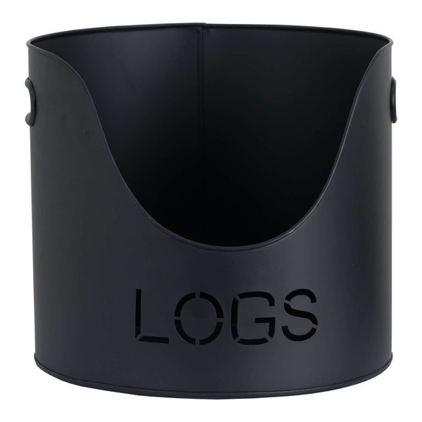 Black Finish Logs and Kindling Buckets & Matchstick Holder - Canwell Interiors Limited - Hills